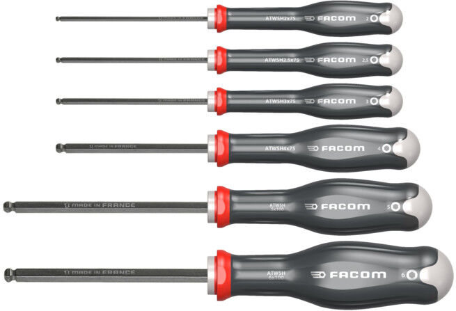 Facom Clés mâles 6 pans avec manche 6 pcs (ATWSH.JT6)