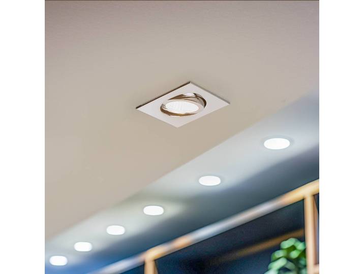 BRUMBERG BB05 Einbau RC Treiber eckig chrom BB05, dimmbar, chrom / silber, für Flurbereich, Aluminium, Downlights
