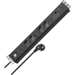 Brennenstuhl 1156057984 Main/Follow-Steckdosenleiste Schwarz Schutzkontakt 1 St.