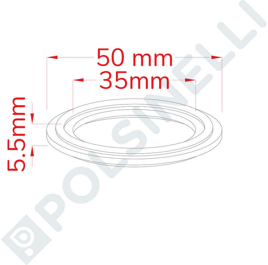 Polsinelli Joint CLAMP 1" 1/2 PTFE
