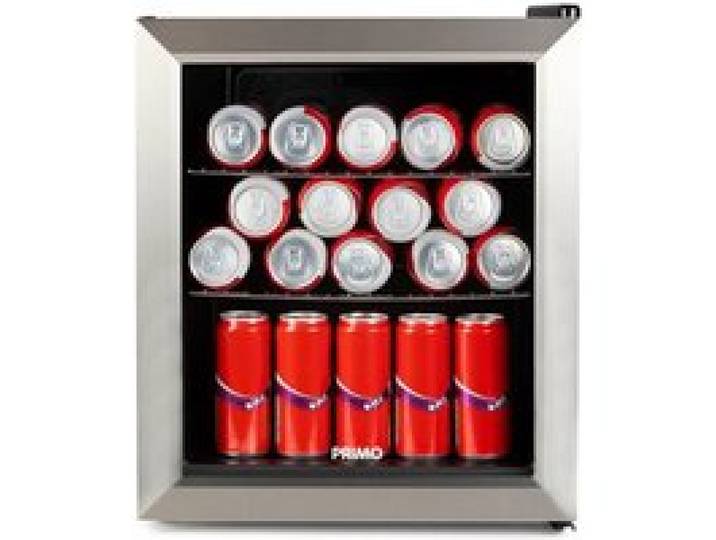 PRIMO PR194BC Réfrigérateur à boissons - Minibar - Mini réfrigérateur - Porte vitrée - Pose libre - 46L - C - Noir