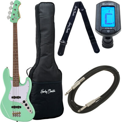 Harley Benton JB-62CC SFG Bundle Seafoam Green