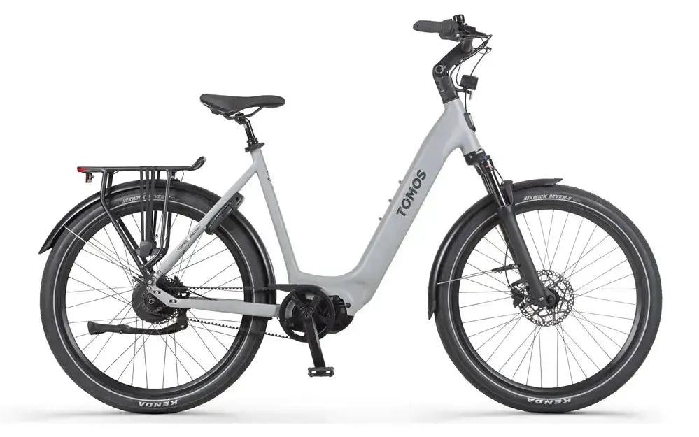 Tomos EB 22 - E-Bike - 28 Zoll - 250W Motor - 160 km Reichweite - Hydraulische Scheibenbremsen - 748Wh Akku - Tiefeinsteiger - Pastellgrau Matt