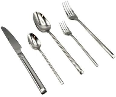 Elyon Tableware Elyon Fine 20 Piece Reflective Silver Flatware Set Stainless Steel Service For 4