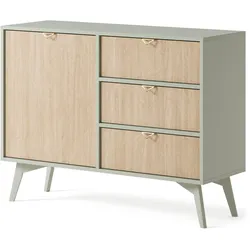 KOMMODE FORESTA 106/80/38 cm mit 3 Schubladen 1 Türen Hellgrün