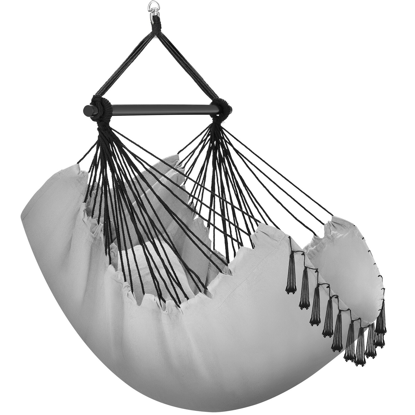 Hangstoel Malika boho-stijl grijs met draagkracht 150kg van TecTake GmbH