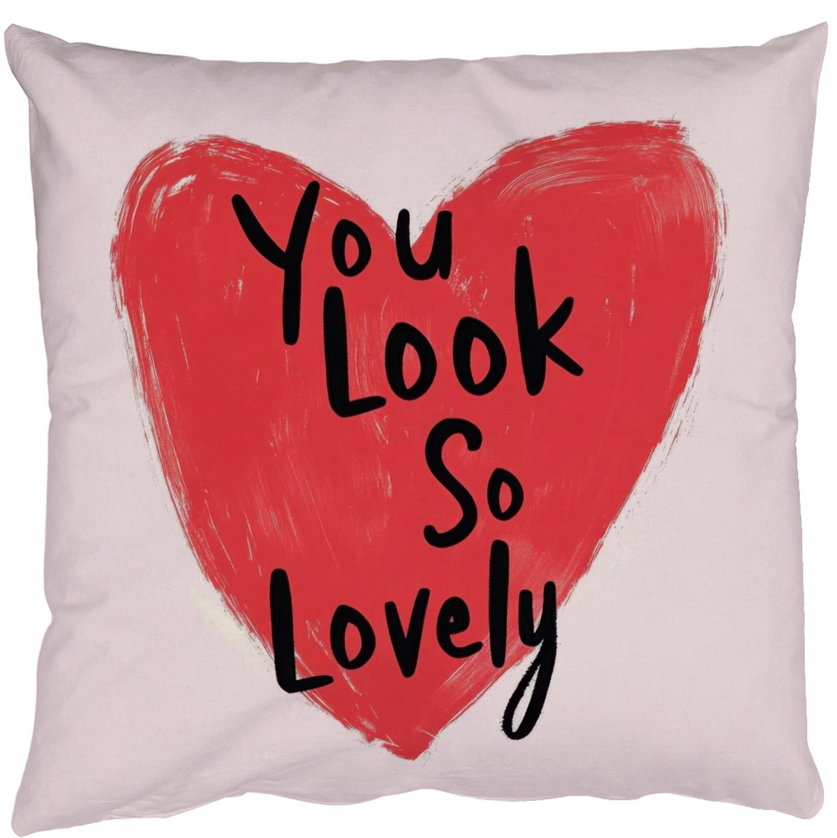 PillowMonkey Sierkussen Hart Rood 60 x 60 cm