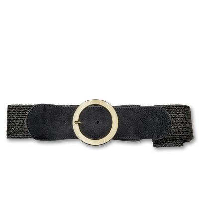 Hüftgürtel BERND GÖTZ "Hüftgürtel mit breitem Schnitt und großer Ringschließe", Damen, Gr. 65, schwarz, Kunstfaser, Gürtel Hüftgürtel