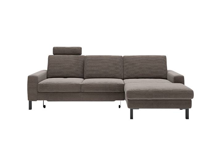 Ecksofa Step Motion Cordstoff taupe B 258 T 165 cm - Möbel Konfigurator: Traummöbel individuell zusammenstellen