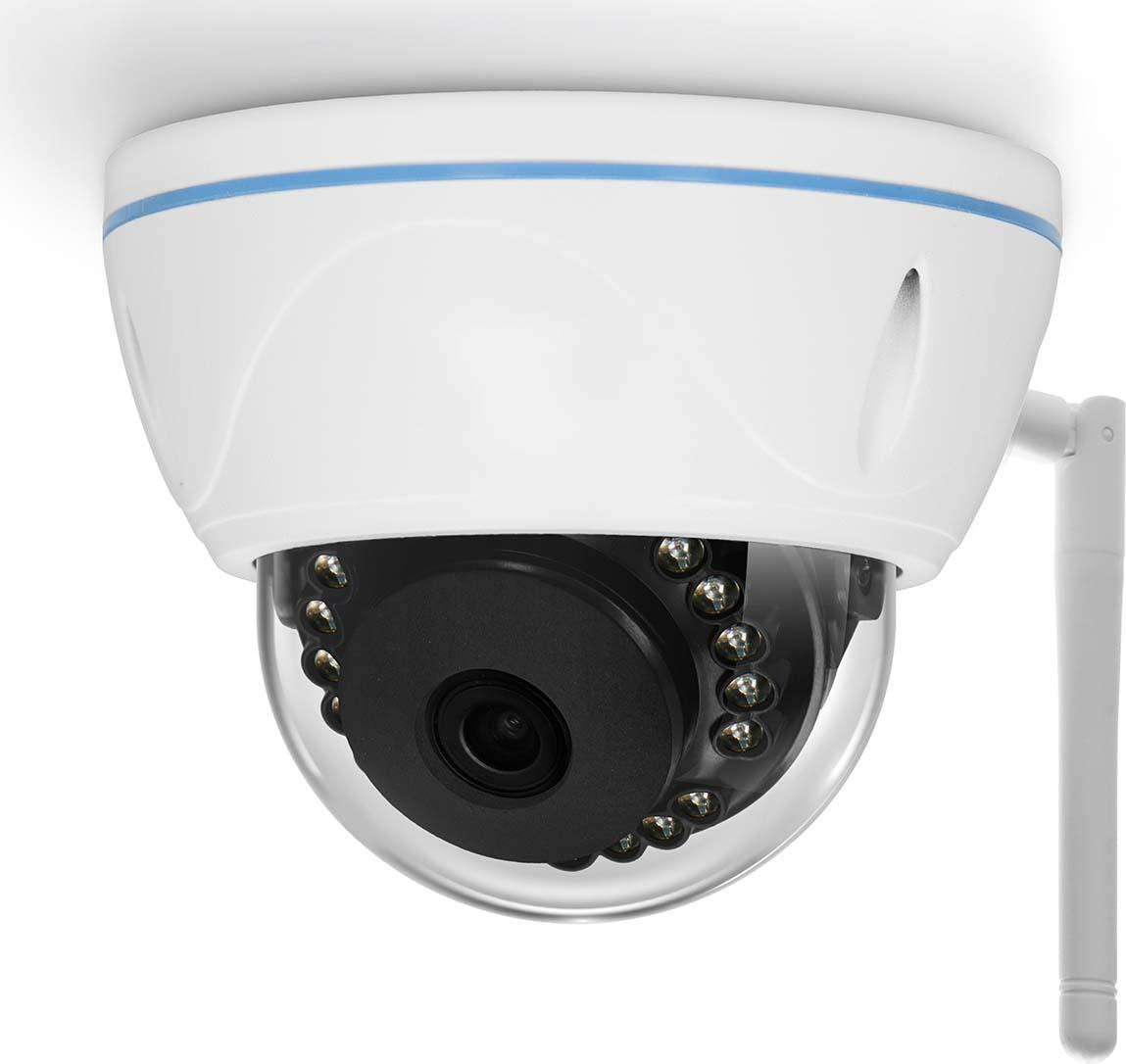 Alecto DVC136IP IP-beveiligingscamera, draadloze koepelcamera voor binnen- en buitengebruik, wit