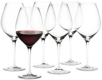 Holmegaard Cabernet Burgundy Glass, Clear, 6 pcs. - 23.3 oz