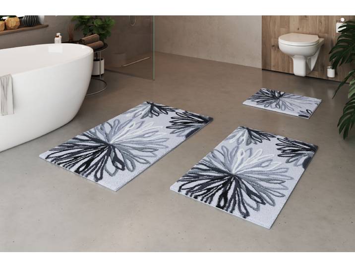 Badteppich Art 60 x 100cm Grau/Anthrazit