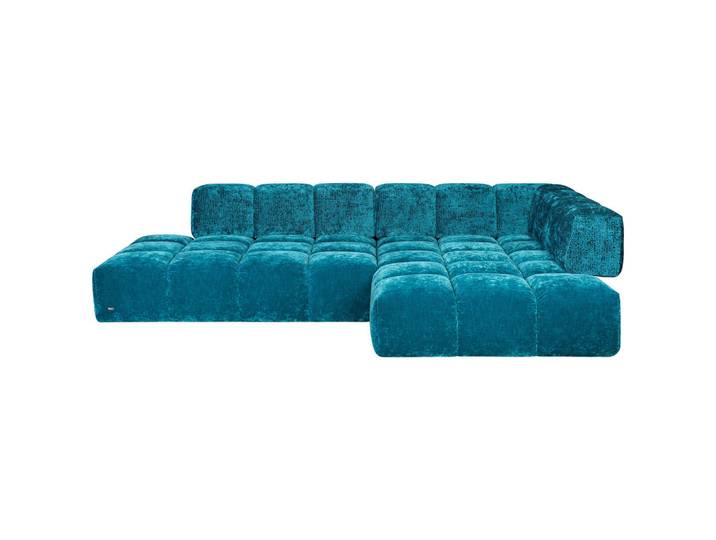 Bretz Ecksofa Edgy, Petrol, Kunststoff, Ottomane rechts, L-Form, 297x215 cm, Typenauswahl, Fußauswahl, Stoffauswahl, Wohnzimmer, Sofas & Couches, Wohnlandschaften, Ecksofas