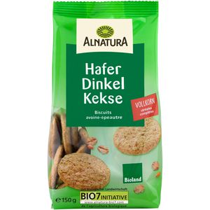 Alnatura Kekse Hafer Dinkel Kekse, BIO, aus Vollkorngetreide, 150 g