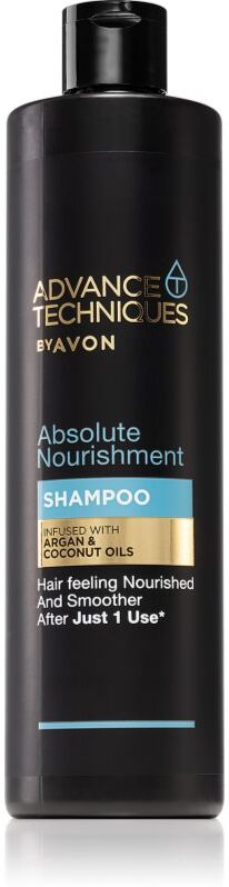Avon Advance Techniques Absolute Nourishment shampoing nourrissant à l'huile d'argan du Maroc pour tous types de cheveux 400 ml