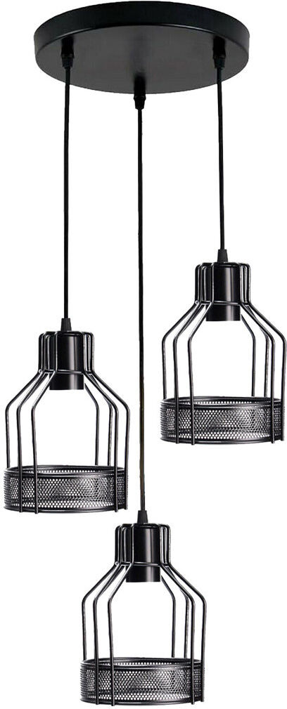 Longshore Tides Burke 3 - Light Cluster Pendant Black 121.5cm H X 35cm W X 35cm D