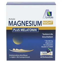 MAGNESIUM NIGHT plus 1 mg Melatonin Direktsticks 126 g