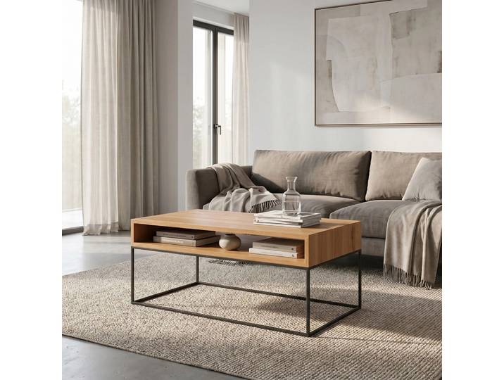 Industrieller Loom-Couchtisch 140 cm