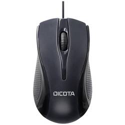 Dicota DICOTA - Maus - rechts- und linkshändig - Laser Maus USB Schwarz 3 Tasten 1200 dpi Integriertes Scrollrad D32011