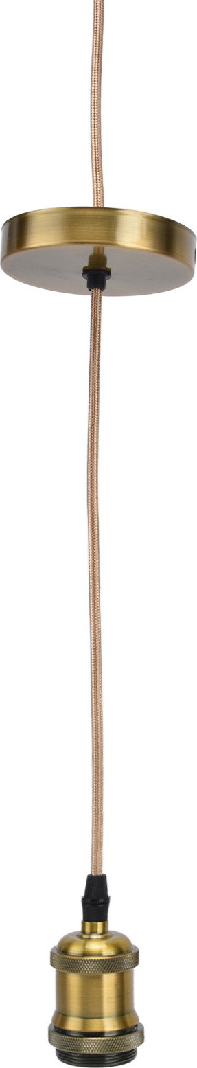 Cocosity E27 Lampfitting met snoer, vintage hanglampfitting voor slaapkamer, antiek goud