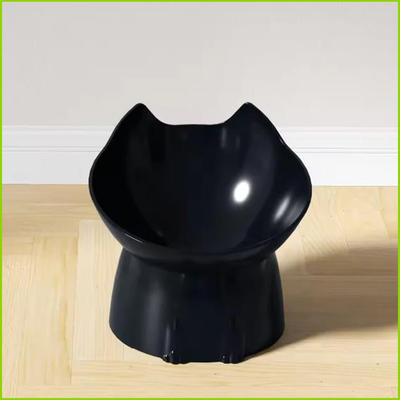 Quick Pick Pro Premium Raised Pet Feeding Bowl With Neck Support For Cats & Dogs black