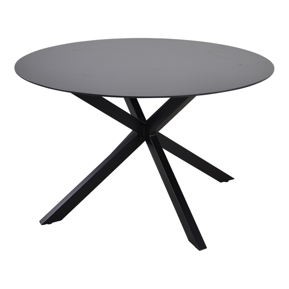 LESLILIVINGB Tisch Crest, Alu-Gestell Ø 120x71 cm schwarz 16960721