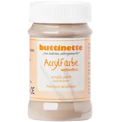 buttinette Acrylfarbe wetterfest, taupe, 100 ml