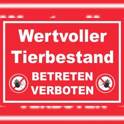 HB-Druck Wertvoller Tierbestand Aufkleber A1 (594x841mm)