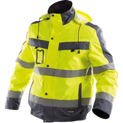 DASSY® Lima Warnschutz Winterjacke - neongelb/zementgrau - S