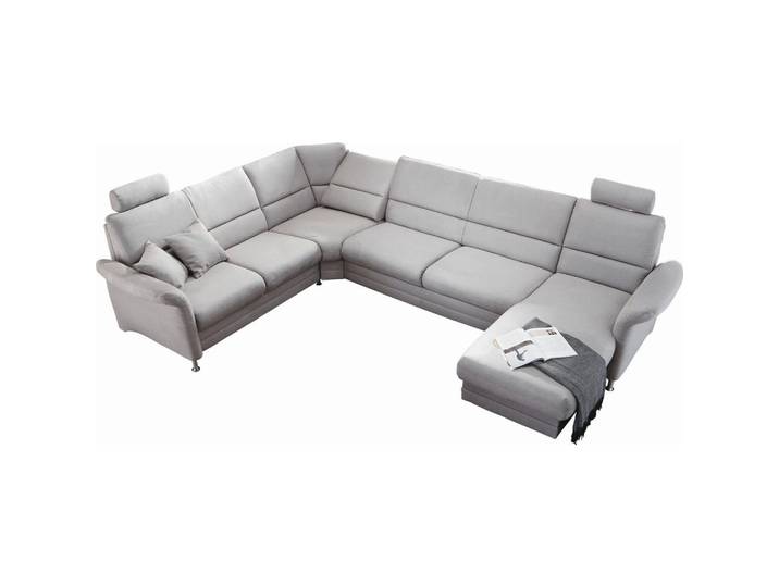 Beldomo System Wohnlandschaft, Grau, Metall, 6-Sitzer, nicht einzeln stellbar, U-Form, 334x244 cm, Goldenes M, erweiterbar, Typenauswahl, Bettkasten erhältlich, Fußauswahl, Stoffauswahl, Relaxfunktion, seitenverkehrt Schlafen auf Sitzhöhe, Bettfunktion Hocker Rückenfutter, in verschiedenen Holzarten individuell planbar, Wohnzimmer, Sofas & Couches, Wohnlandschaften, Wohnlandschaft U-Form
