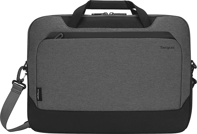 Maletín para portátil - Targus Cypress EcoSmart®, Hasta 15.6", Antirrobo, Materiales reciclados, Gris