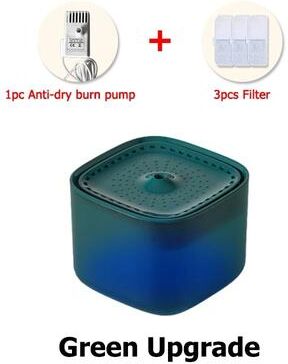 Uplift Picks Automatic Pet Water Fountain With Silent Filtration System green Upgrade