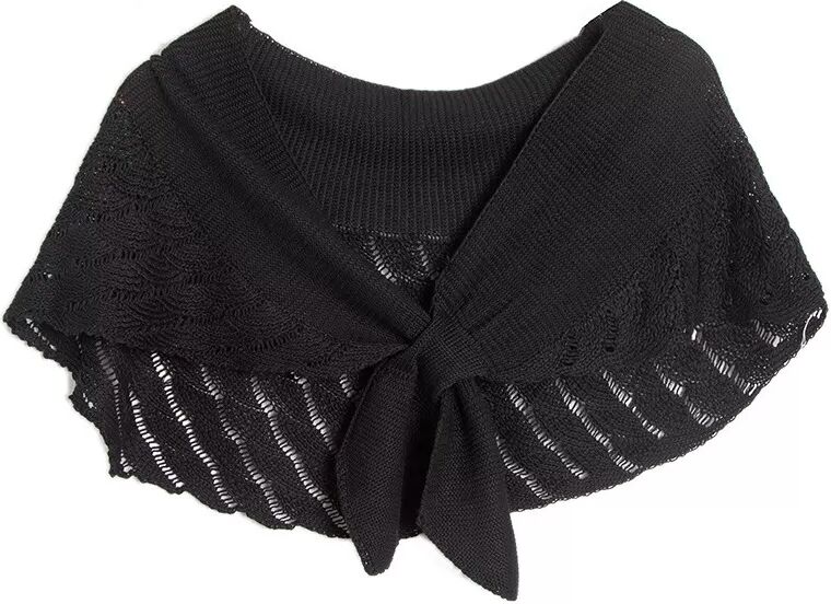 INF Gestrickter Schal Wickeltuch für Damen, Frühlings- und Herbstmode Pashmina Schwarz