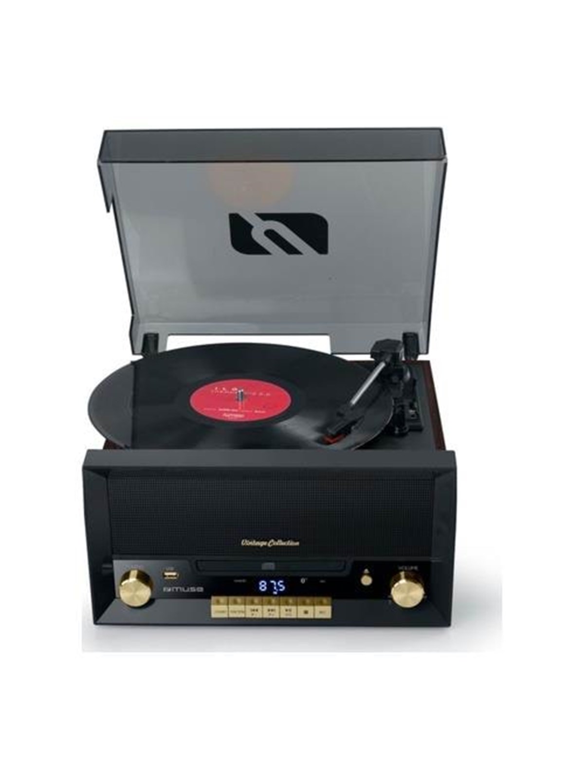 Muse MT-112 W Turntable Micro system FM BT CD USB Retro - Plattenspieler