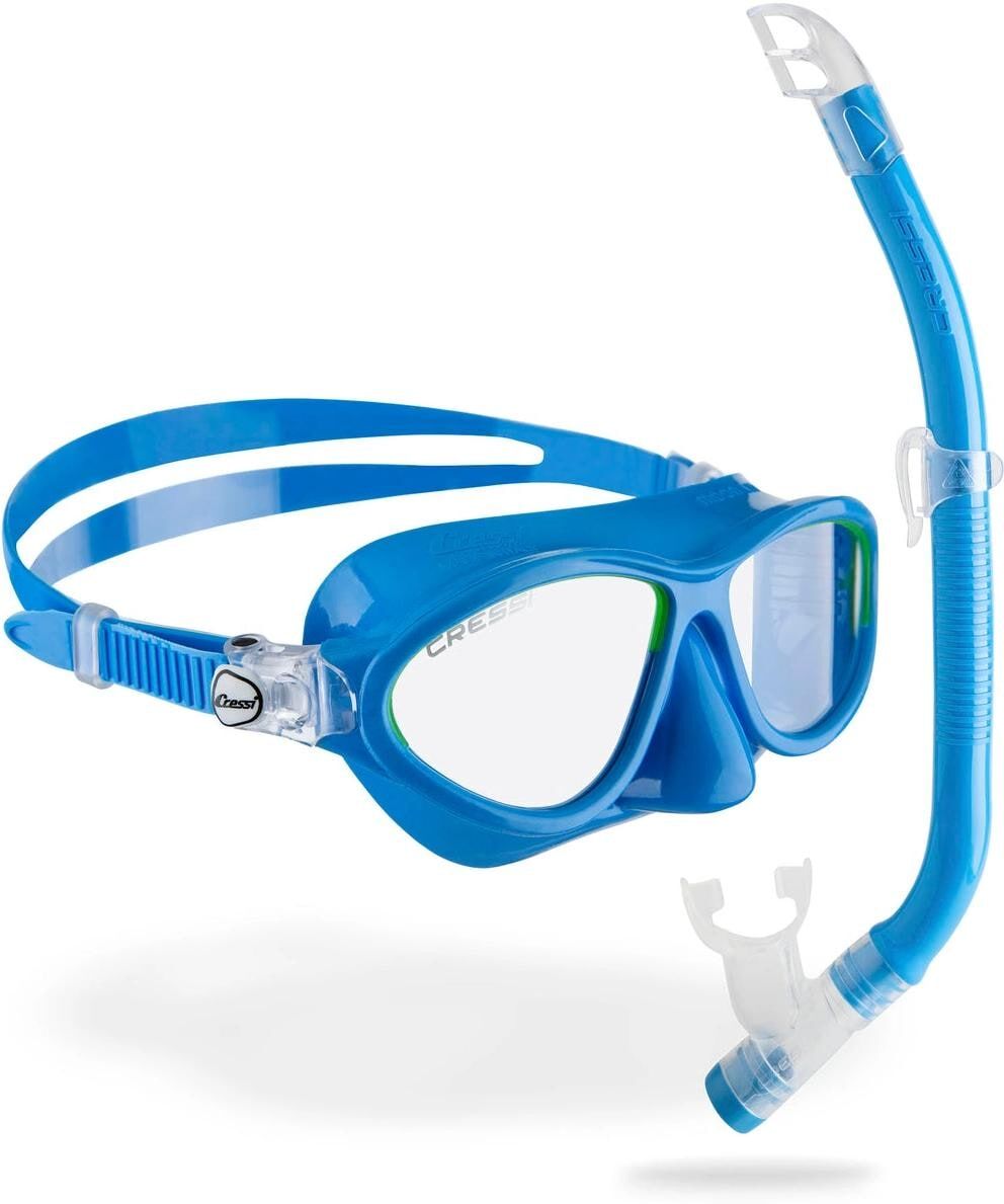 Taucherbrille CRESSI, blau (hellblau), Sportbrillen, Taucherbrille hellblau Einheitsgröße