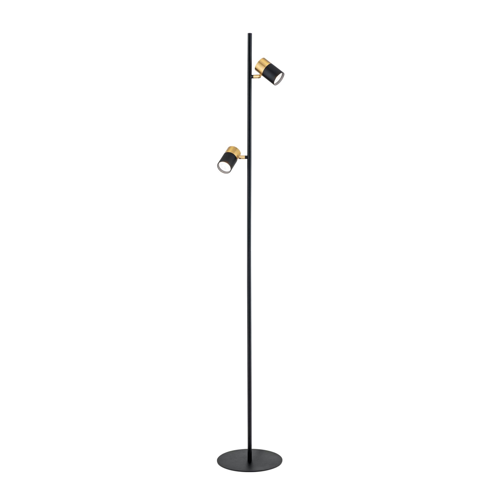 Orion Leuchten Stehleuchte KEVIN 161cm schwarz/gold Stl 12-1190/2 schwarz-gold 9003090275823