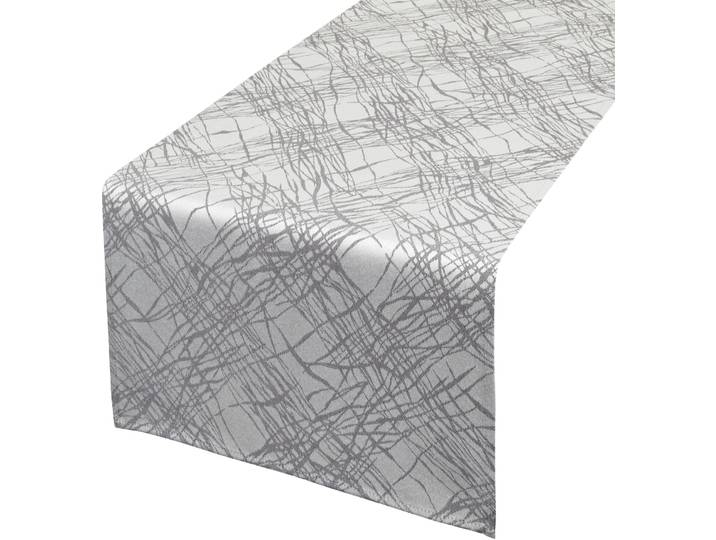 Tischläufer DELINDO LIFESTYLE TENDENCE Gr. 1, grau (anthrazit), B:140cm L:40cm, Polyester, Tischdecken, Tischläufer, Jacquard, Fleckschutz, 180 g/m²