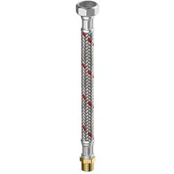 Flamco Meiflex Panzerschlauch M4315.1107.50 3/4" x 3/4" IG/AG, 12 x 500 mm, Edelstahl, Heizung/Klima
