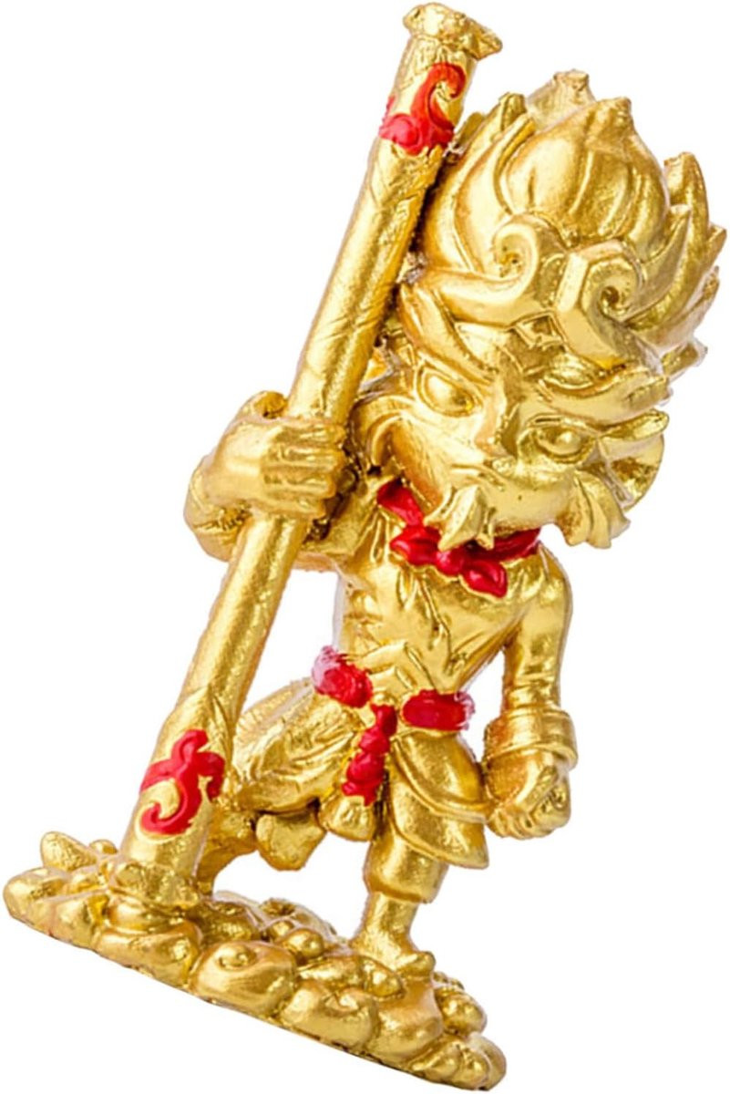 Aap Decoratie Mini Beeldje Hoofdschuddende Aap Goud - 5 x 95 cm