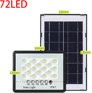 Inspire Curations Solar Flood Light With Remote Control Waterproof Outdoor LED Spotlight 100w 72led
