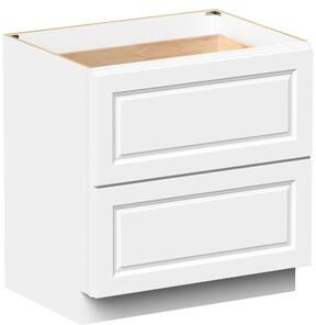 CASAINC RTA Kitchen Base Cabinet, 2-Drawer Cabinet with Solid Wood Frame, Soft-Close Slides, UV Finish, Low-VOC, 30-36 in. W