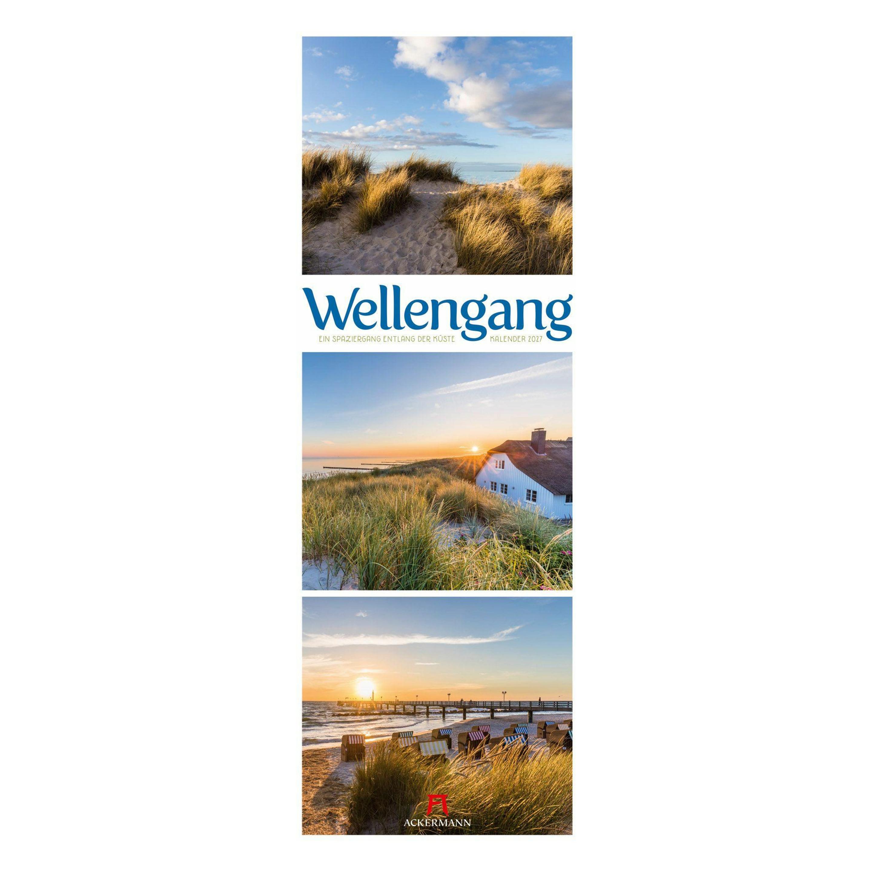 Ackermann Wellengang Triplet-Kalender 2027 | Spaziergang entlang der Küste (66783258)