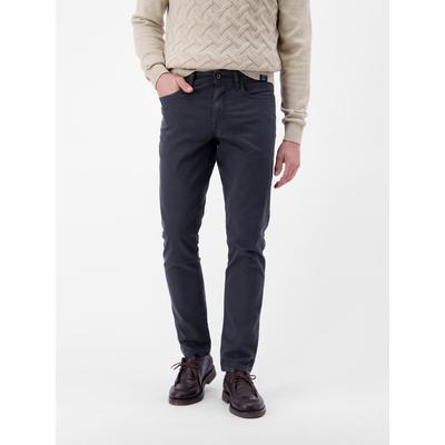 5-Pocket-Hose LERROS "Moderne 5-Pocket Hose", Herren, Gr. 31, Länge 32, grau (blau night), 80% Baumwolle, 17% Lyocell, 3% Elasthan, Hosen 5-Pocket-Hose