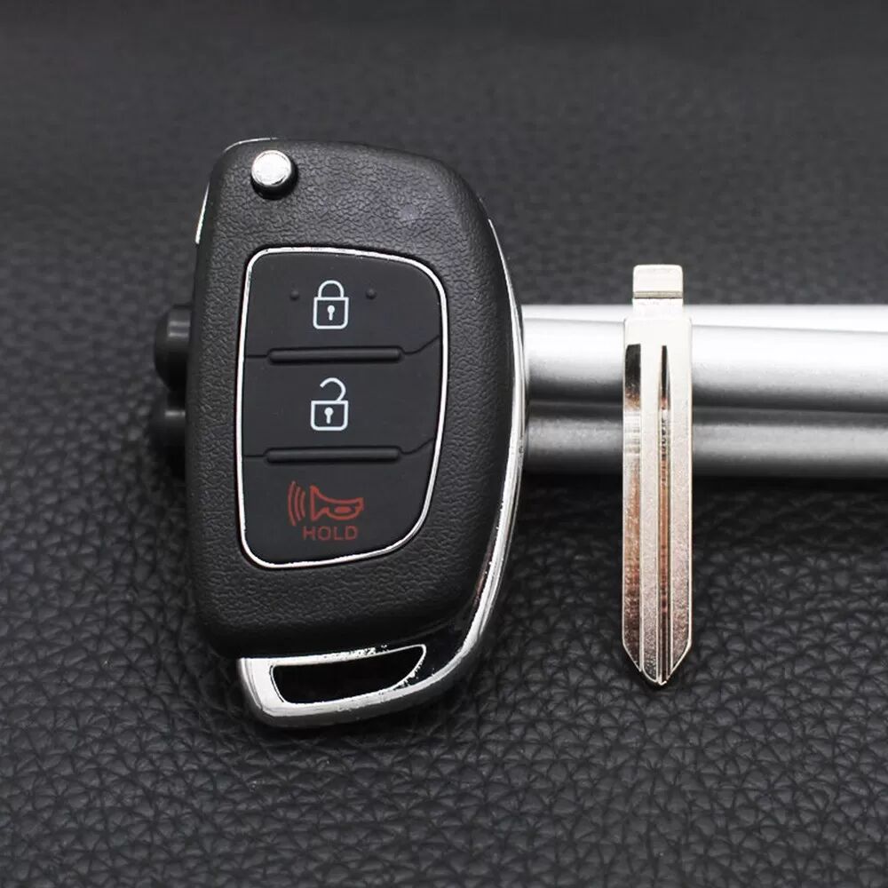 INF 3-Tasten Auto Schlüsselgehäuse kompatibel mit Hyundai Kia - Horn rechts