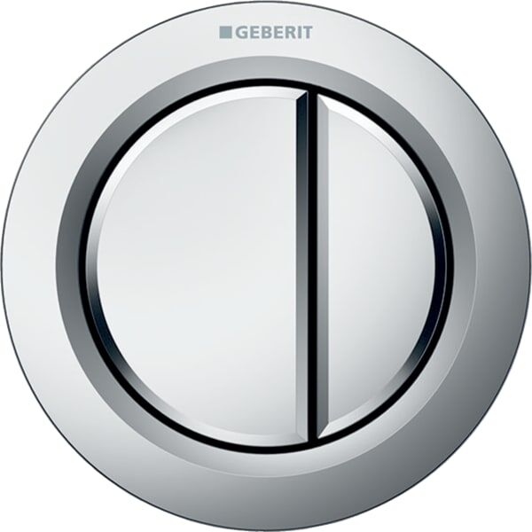 Geberit WC control Typ 01 116050461 pneumatique, double chasse, pour Meuble salle de bain , plastique, chromé mat