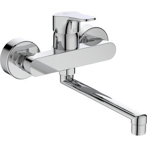 Ideal-Standard Küchenarmatur Cerabase BD488AA, chrom, Hochdruck, 180° schwenkbar, zur Wandmontage
