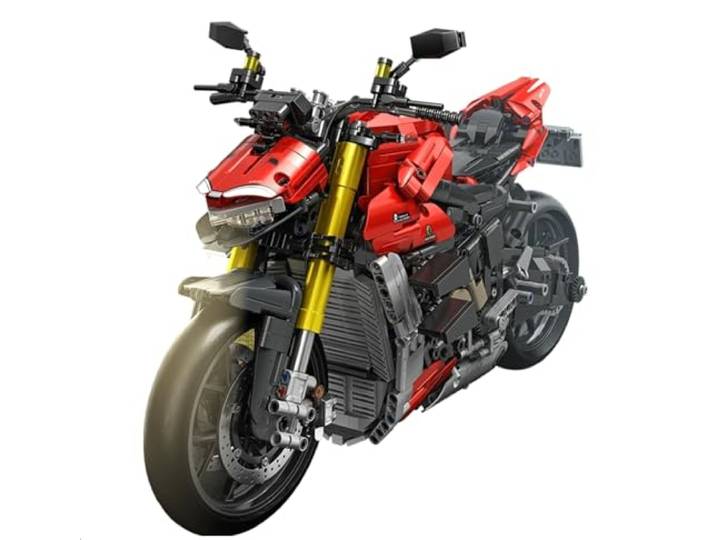 DelightCube Technic Motorrad Modell Baustein Kit für Davvis 2077, 2221 Teile Superbike Motorrad Konstruktion Spielzeug Fahrzeug Geschenk für Erwachsene Kinder, Kompatibel mit Großen Marken