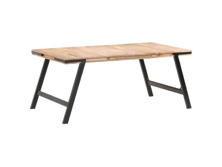 Tmriohed Esstisch 180x90x76 cm Mango Massivholz Retro Küchentisch Handgefertigtes Unikat mit lebendiger Maserung im Retro-Design, ideal als geselliger Mittelpunkt im heimischen Esszimmer.