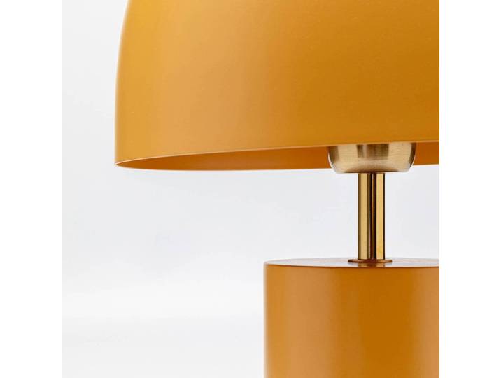 KARE Tischlampe Loungy, gelb / orange, für Wohn- / Esszimmer, Metall, Modern
