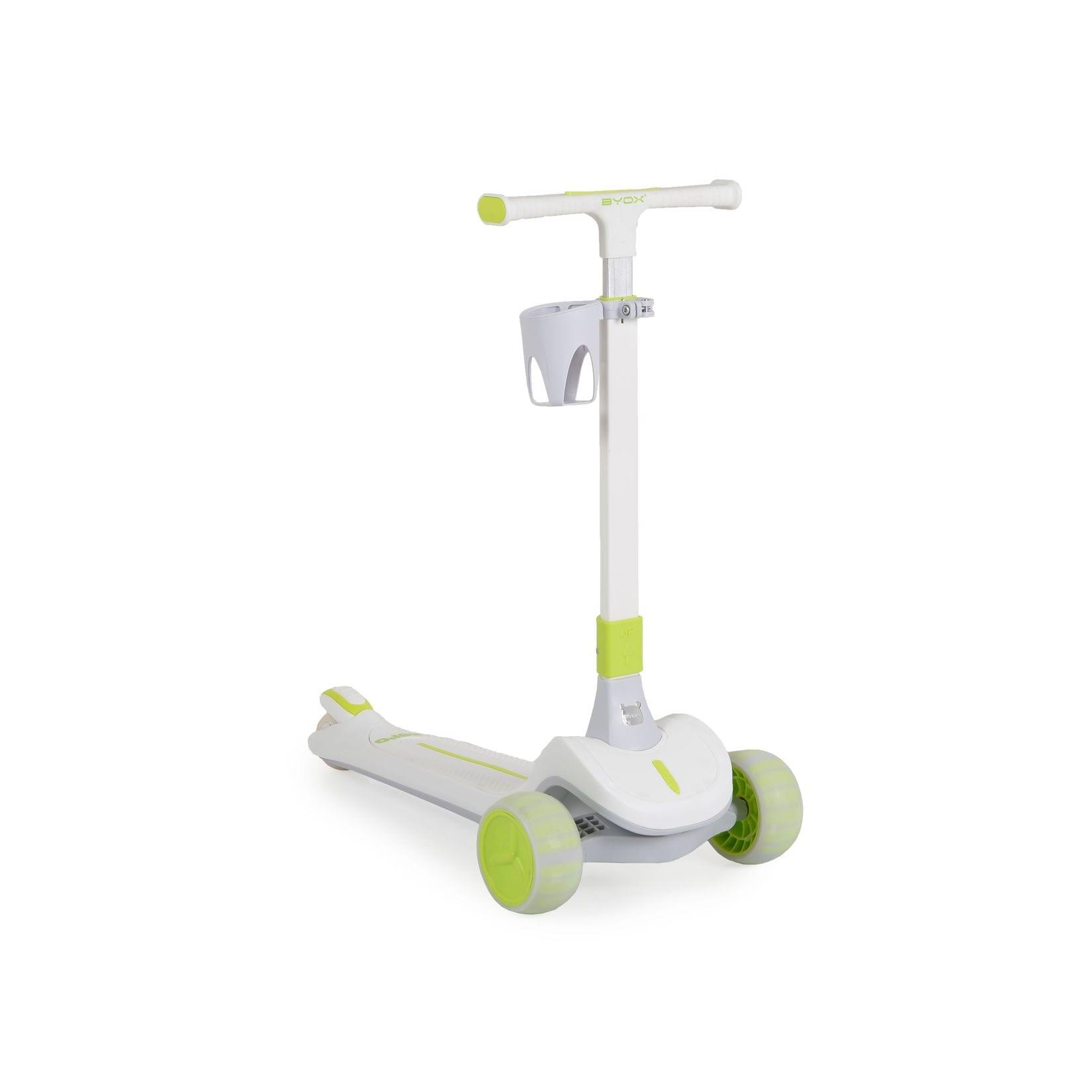 Byox Kinderroller Aero klappbar Getränkehalter Hinterradbremse höhenverstellbar grün